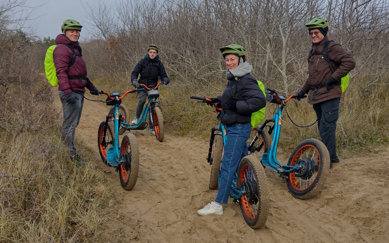 balade en trottinette tout terrain au Touquet Paris Plage